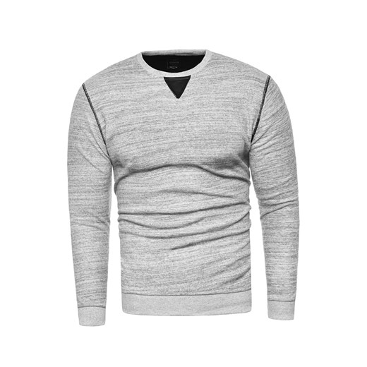 Ciepły sweter męski CMR 4910  - szary  Risardi XXL 