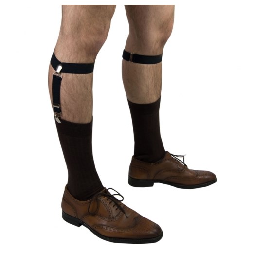 Szelki do skarpet czarne EM 0903007 Em Men`s Accessories bialy  EM Men's Accessories