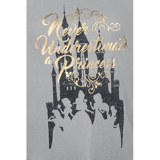 Disney Princess Never Underestimate A Princess Bluza damska szary Disney 5XL okazja EMP