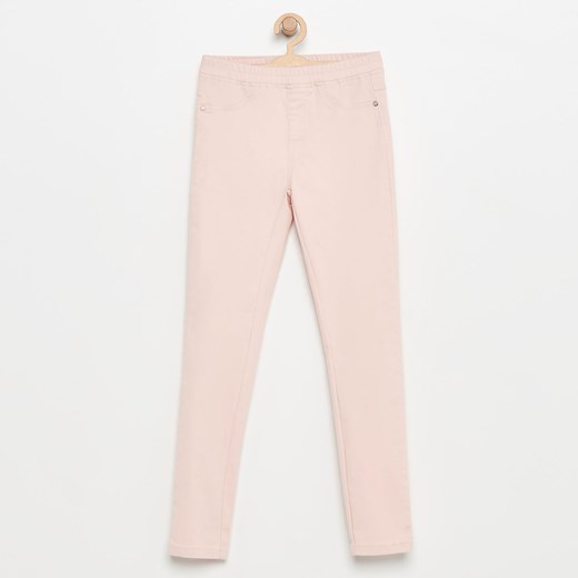 Reserved - Spodnie z elastyczną talią - Różowy bezowy Reserved 158 