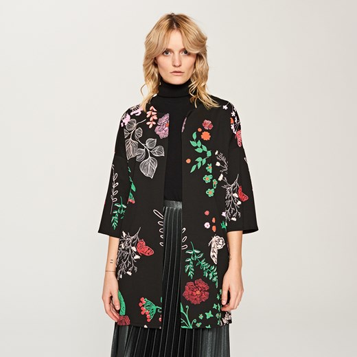 Reserved - Kimono w kwiaty - Wielobarwn Reserved czarny 34 