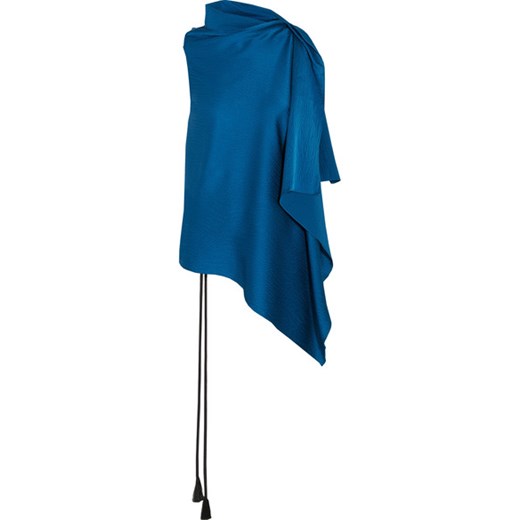 Tavistock draped hammered silk-satin top niebieski   NET-A-PORTER