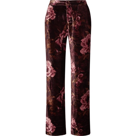 Crono floral-print velvet pajama pants czarny   NET-A-PORTER