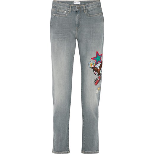 Scout appliquéd high-rise skinny jeans  szary  NET-A-PORTER