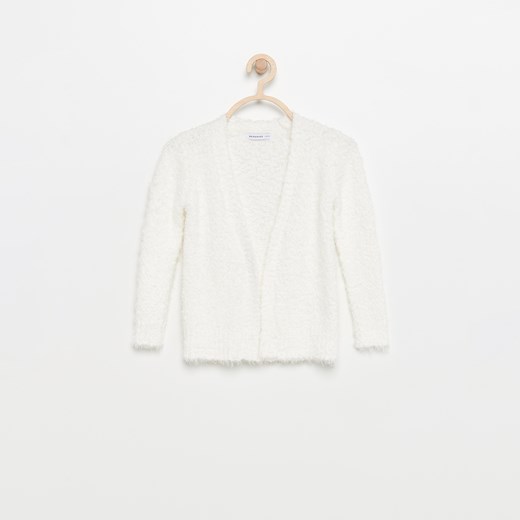 Reserved - Sweter z supełkowej dzianiny - Kremowy bialy Reserved 104 