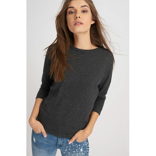 Gładki sweter z kokardą ORSAY szary XL orsay.com