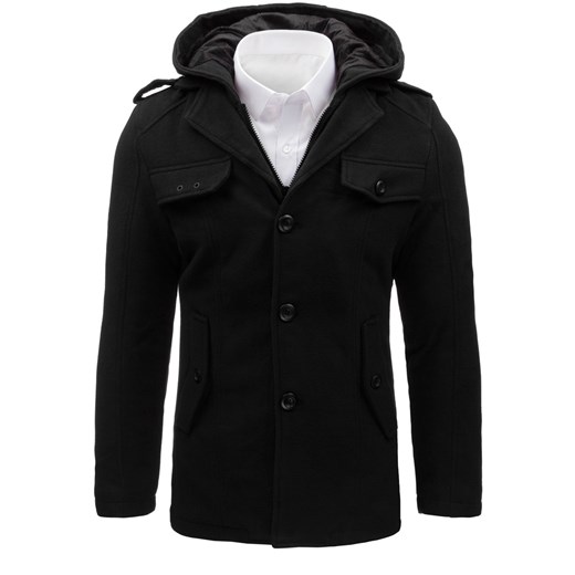 Płaszcz męski czarny (cx0369)  Dstreet XXL okazyjna cena  