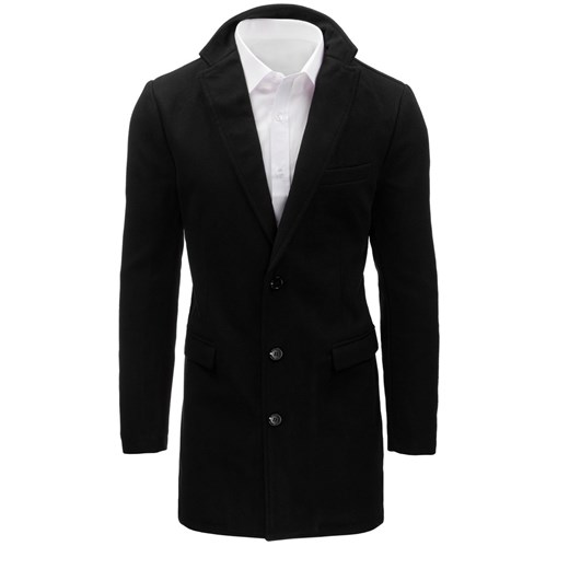 Płaszcz męski czarny (cx0360) Dstreet  L okazyjna cena  