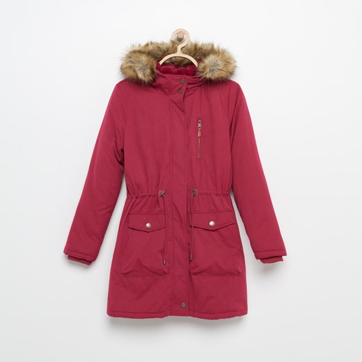 Reserved - Zimowa kurtka z kapturem - Brązowy czerwony Reserved 134 