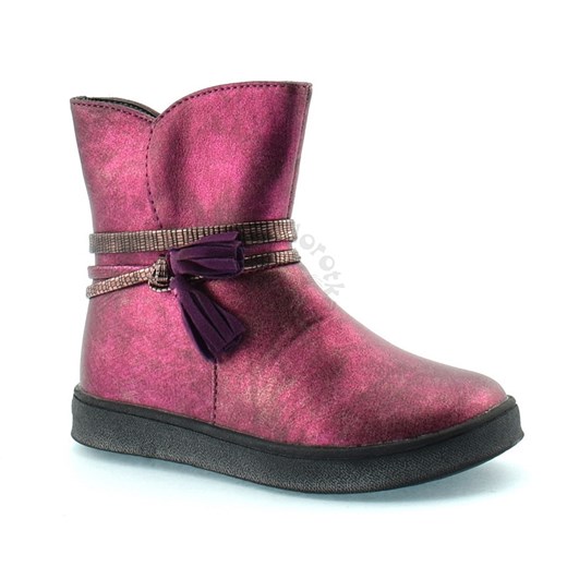 Buty jesienno-zimowe dla dzieci American Club 16093E - Różowy || Fioletowy