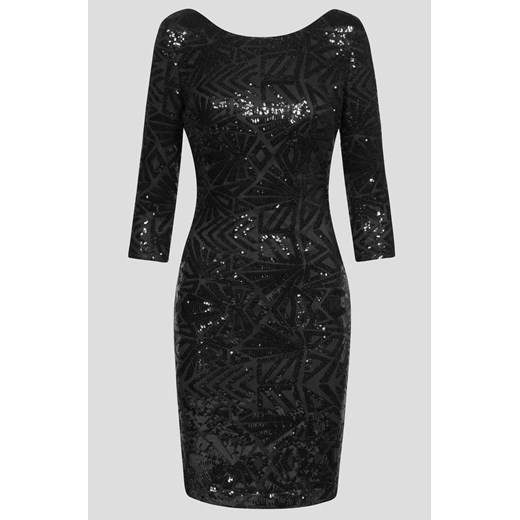 Ołówkowa sukienka z cekinami czarny ORSAY L orsay.com