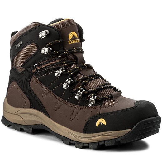 Trekkingi ELBRUS - Talon Mid Dark Brown czarny Elbrus 41 eobuwie.pl