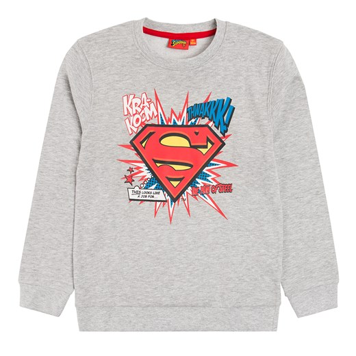 Bluza dresowa chłopięca, Superman, szara szary Odzież Licencyjna 140 smyk