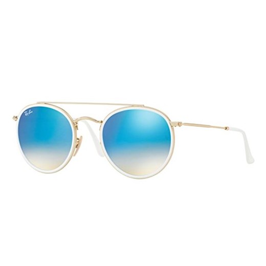 Okulary przeciwsłoneczne Ray-Ban okrągłe podwójne most w kolorze złoto-białe rb3647 N 001/4o 51, kolor: czarny Ray-Ban niebieski sprawdź dostępne rozmiary Amazon