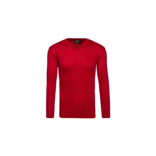 Sweter męski w serek czerwony Denley s001  Denley.pl 2XL promocja  