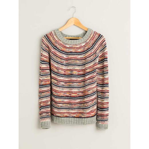 SWETER W GÓRALSKI WZÓR Park Caron rozowy 38 Tagless