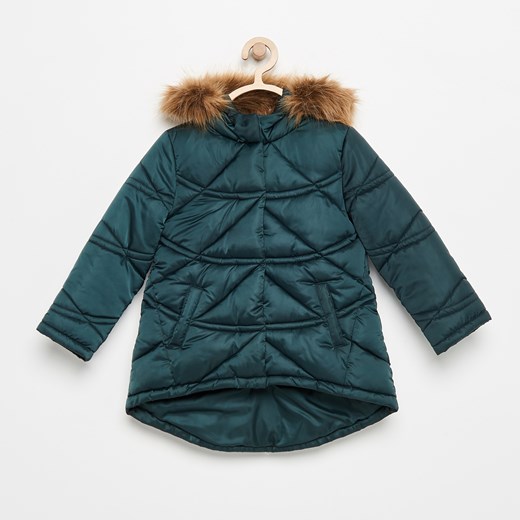 Reserved - Pikowana kurtka na zimę - Zielony