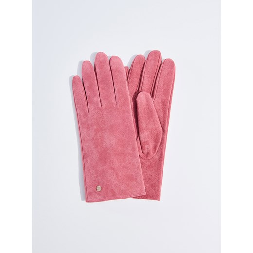 Mohito - Zamszowe rękawiczki - Różowy rozowy Mohito S 