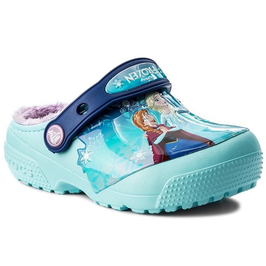 Kapcie CROCS - Funlab Lined Frozen Clog 204705 Ice Blue Crocs mietowy 30.5 eobuwie.pl