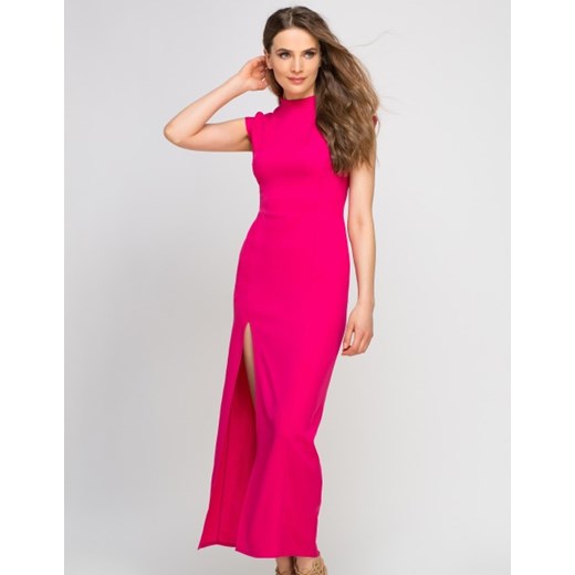 Sukienka Lanti z golfem różowa maxi 