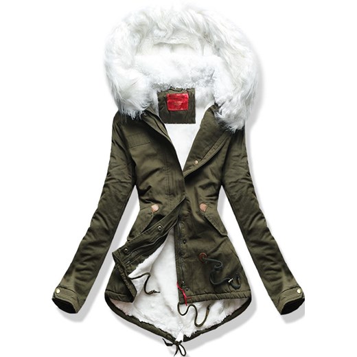 PŁASZCZ PARKA Z FUTERKIEM I KAPTUREM A7 KHAKI netmoda.pl w PŁASZCZ PARKA Z FUTERKIEM I KAPTUREM A7 KHAKI netmoda.pl w