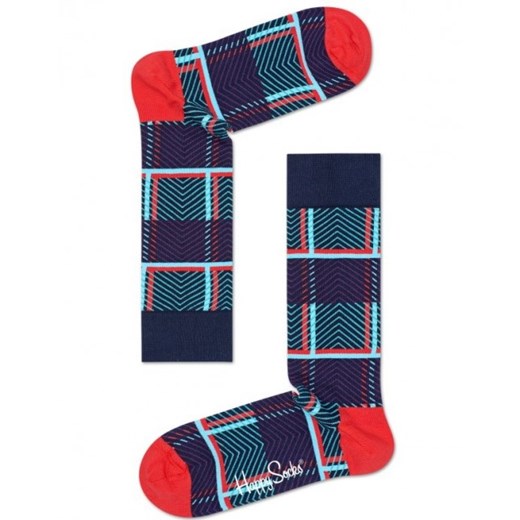 Skarpetki damskie granatowe Happy Socks z aplikacją casualowe 