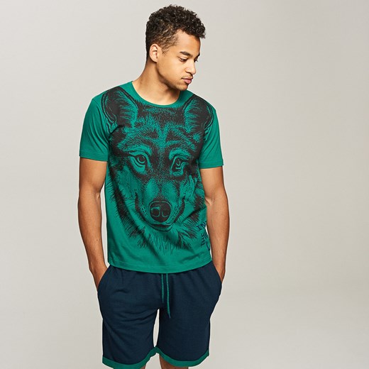 Reserved - Piżama z szortami - Zielony Reserved niebieski M 
