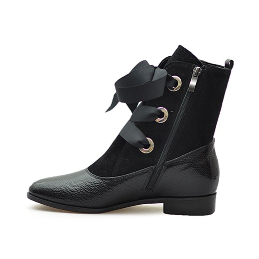 Trzewiki Ulmani Shoes 24815 Czarne lakier+ zamsz Ulmani Shoes Arturo-obuwie