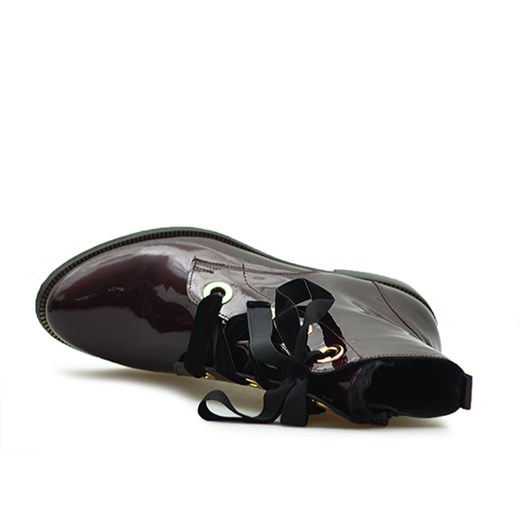 Botki Badura 8128-69-F/1349 Bordowe lakier czarny Badura  Arturo-obuwie