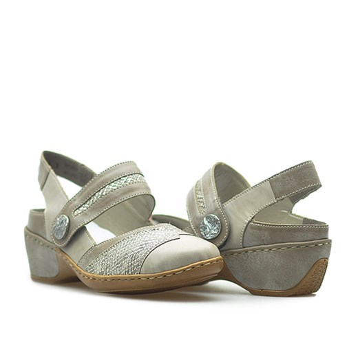 Sandały Rieker 47176-42 Szare
