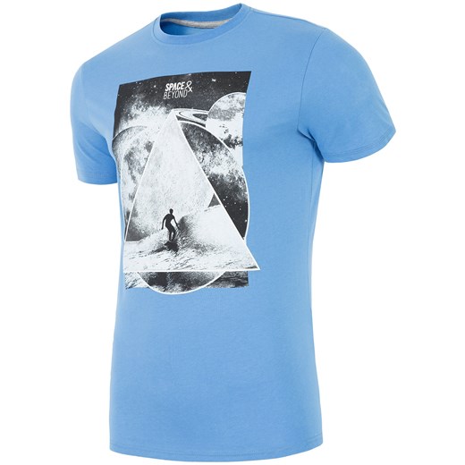 T-shirt męski TSM218 - niebieski  4F  