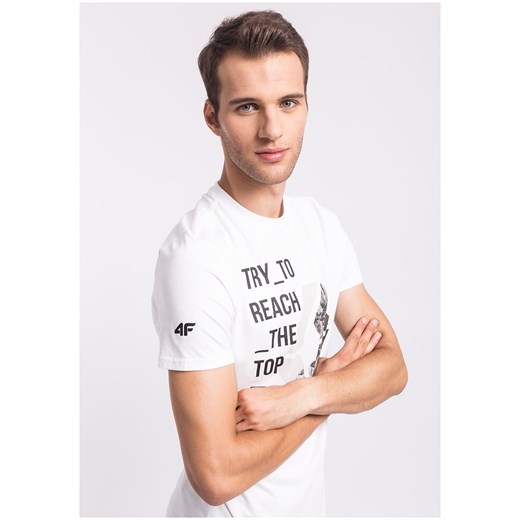 T-shirt męski TSM214z - biały 4F   