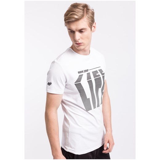 T-shirt męski TSM202Z - biały 4F   