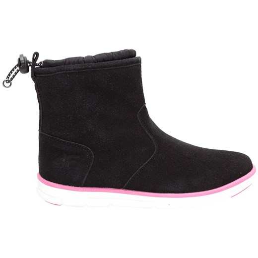 Buty zimowe dla małych dziewczynek JOBDW103Z - czarny czarny 4f Junior  4F