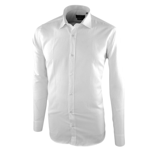 Koszula męska z długim rękawem w kolorze białym 035   XXL wyprzedaż anmir.pl 