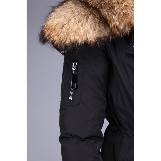 liza bruce ** parka w czerni podpalane lisy - bogata! srebro Liza Bruce czarny M LUXURYONLINE