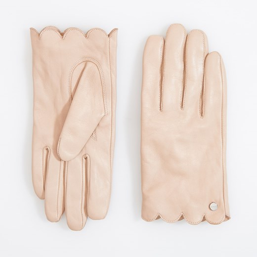 Reserved - Rękawiczki ze skóry - Różowy bezowy Reserved M 