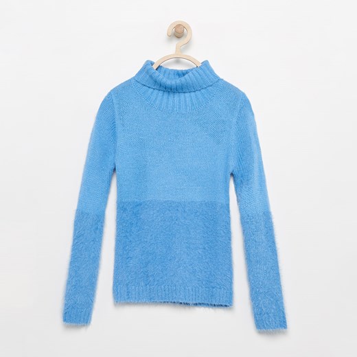 Reserved - Sweter z golfem - Niebieski niebieski Reserved 146 