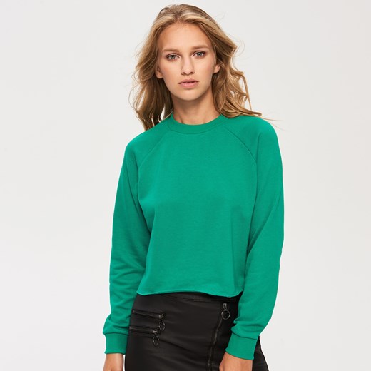 Sinsay - Krótka bluza - Zielony zielony Sinsay S 