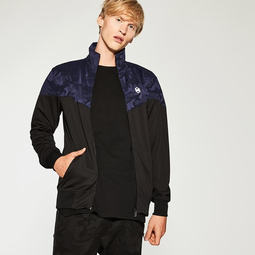 House - Sportowa bluza ze stójką - Granatowy czarny House XXL