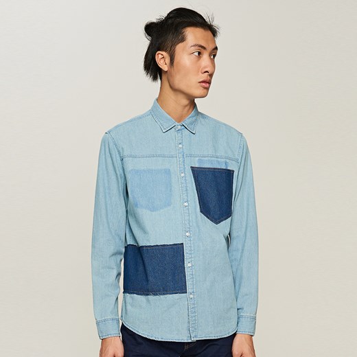 Reserved - Jeansowa koszula - Niebieski mietowy Reserved XL 