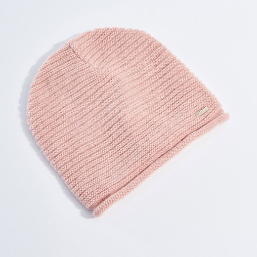 Mohito - Miękka czapka z prążkowaniem - Różowy rozowy Mohito One Size 