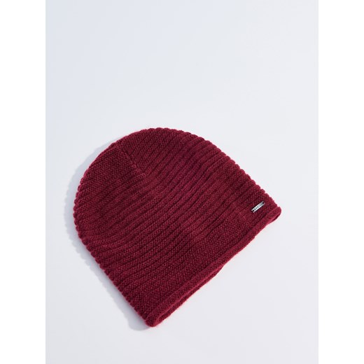 Mohito - Miękka czapka z prążkowaniem - Brązowy Mohito czerwony One Size 
