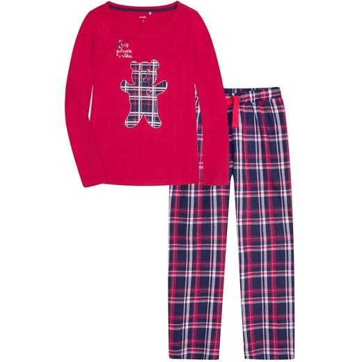 Piżama z długimi spodniami damska czerwony Endo XL endo.pl wyprzedaż 