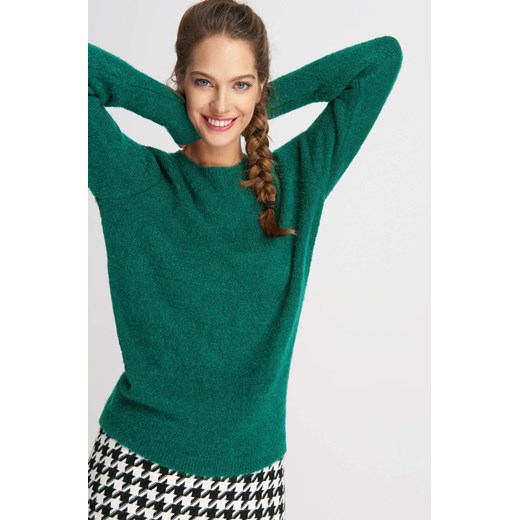 Luźny sweter boucle ORSAY zielony S orsay.com