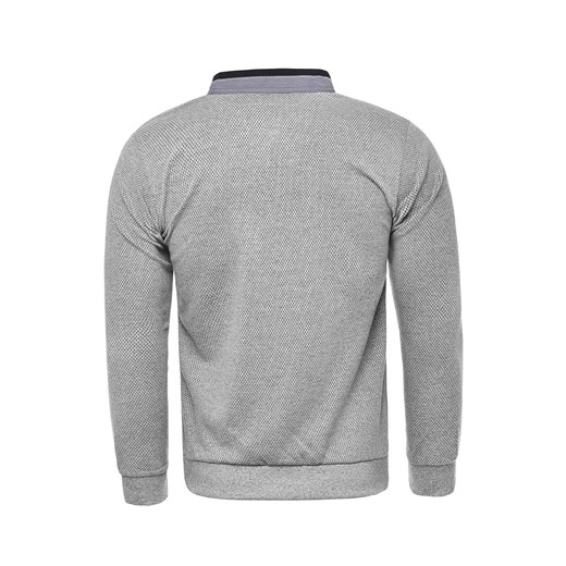 Ciepły sweter męski CMR 8018  - szary Risardi  M 