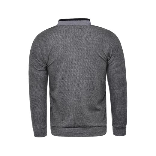 Ciepły sweter męski CMR 8018  - stalowy Risardi  L 