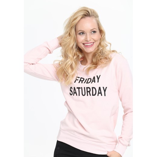 Różowa Bluza Weekend L wyprzedaż Born2be Odzież