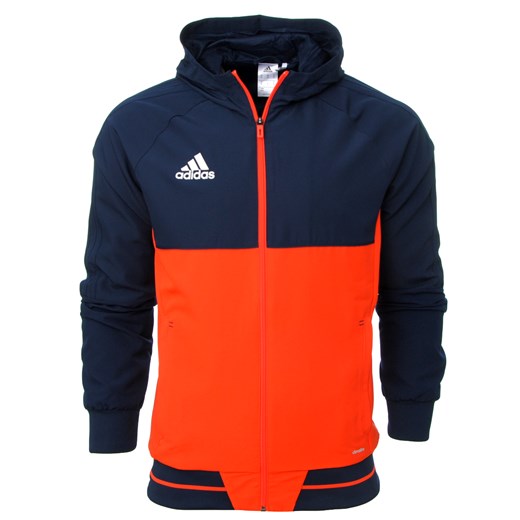 ADIDAS KURTKA MĘSKA WIATROWKA KAPTUR TIRO 17 BQ2781 Adidas pomaranczowy S promocja Desportivo