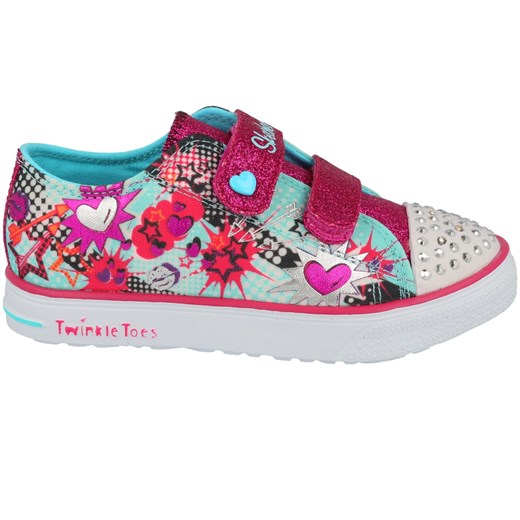 buty dziecięce Skechers trampki Świecące diody 22 szary SMA Skechers